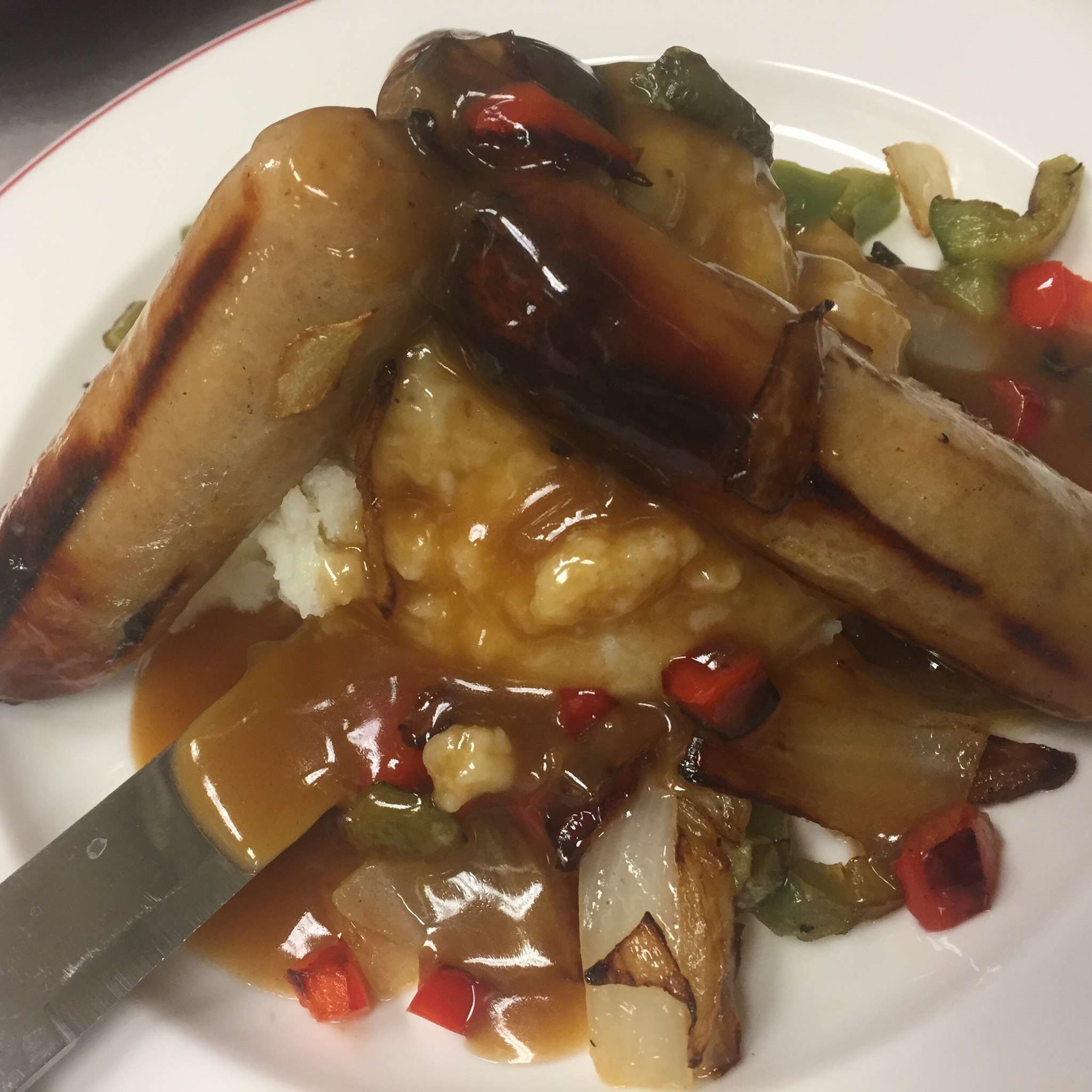 Picture of bangers and mash