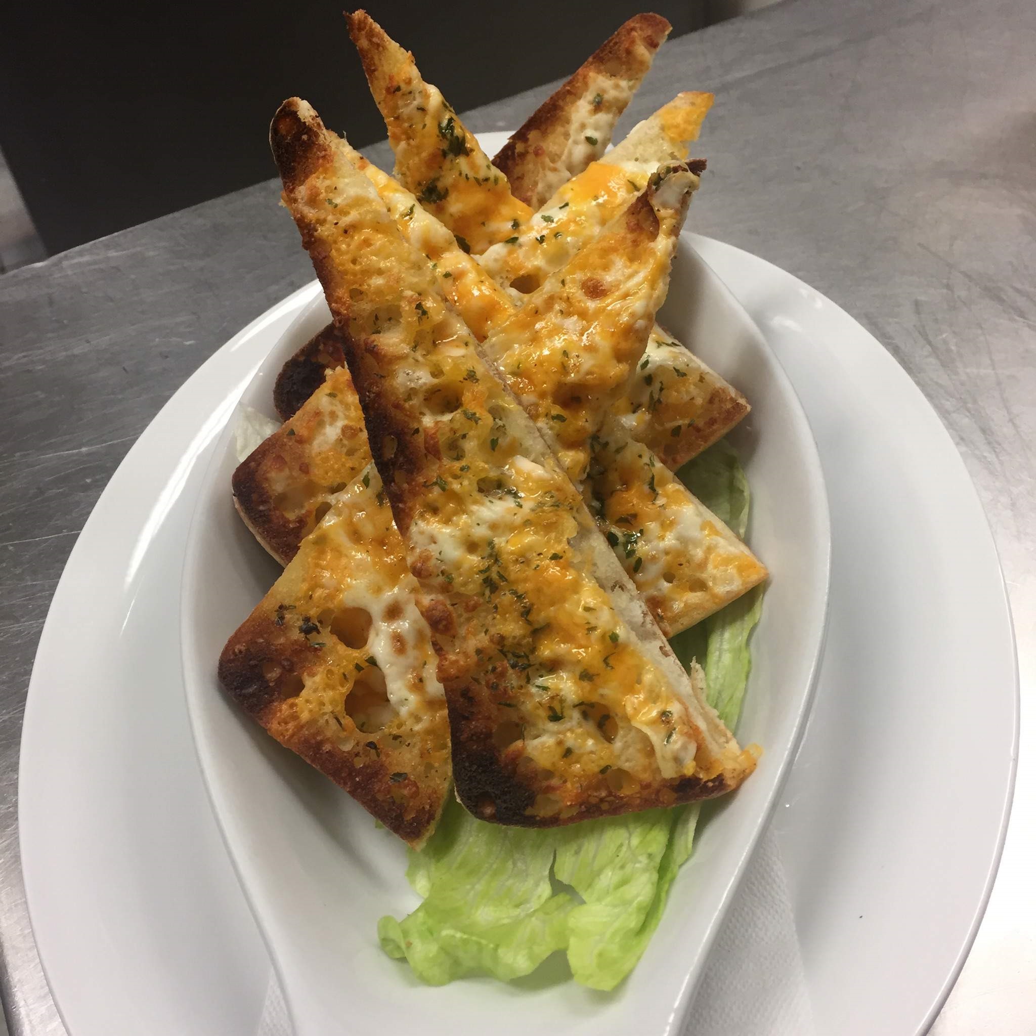 Picture of cheesy garlic bread
