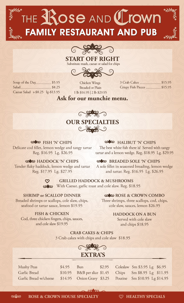 Menu - page 1